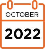 Icon of a calendar indicating "October 2022".
